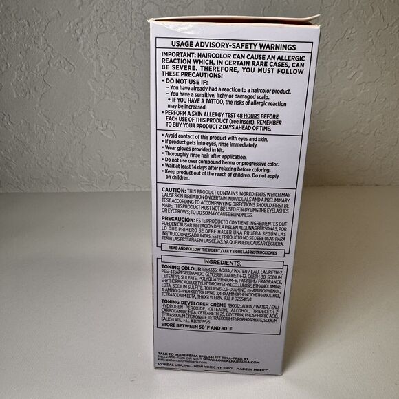 Loreal Feria Power Toner Anti-Brass Demi-Permanent Hair Toner ICE BLONDE - Picture 2 of 6